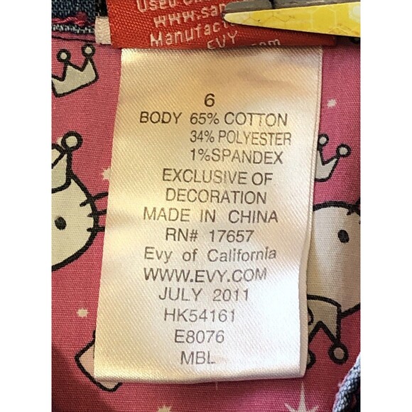 Sanrio Princess HelloKitty Kids Jean Jacket "Only 🌟Macy's" Size 6 Cotton Blend - Picture 6 of 16